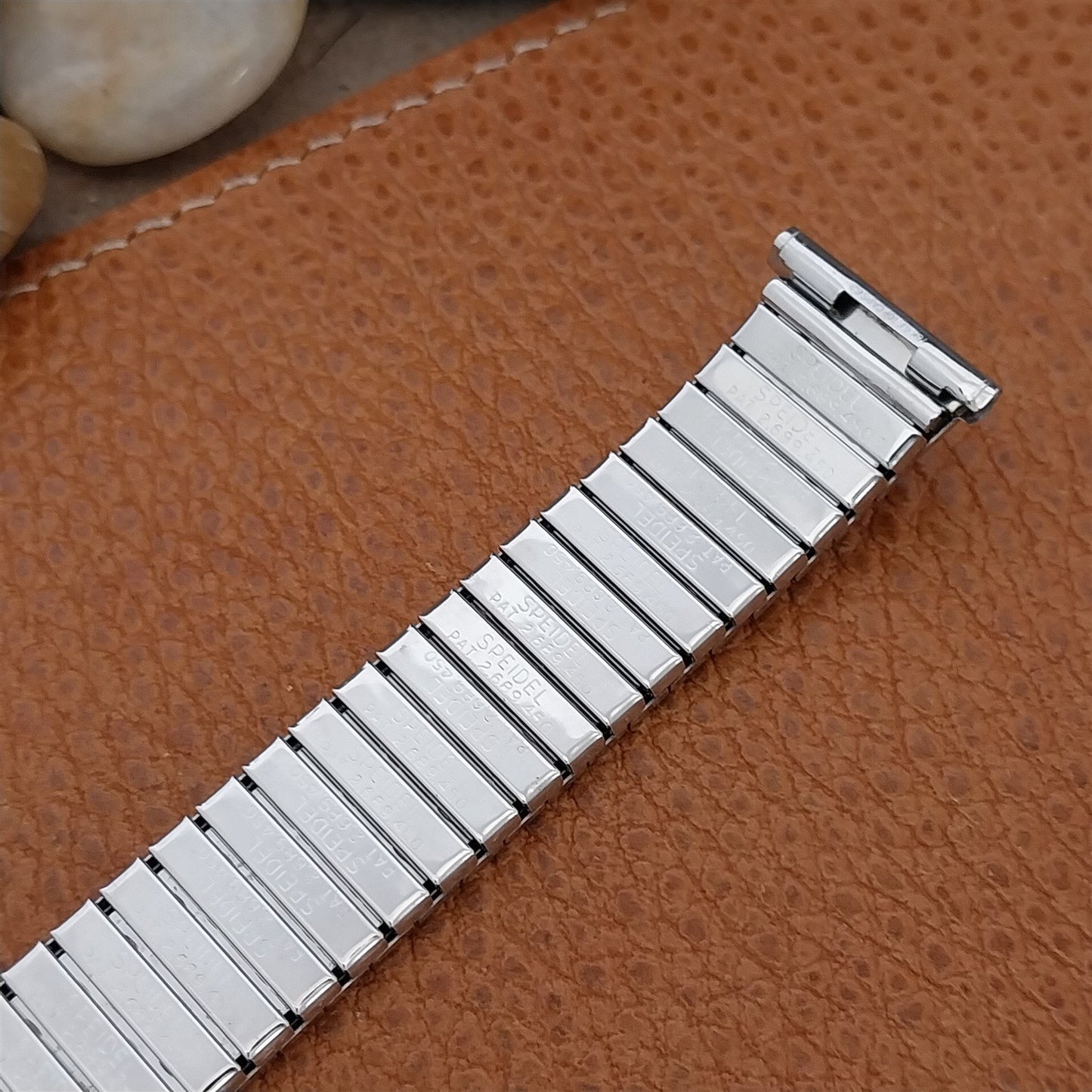 Vintage 1962 19mm 18mm 17mm White Gold Filled Long Speidel Scope NOS Watch Band