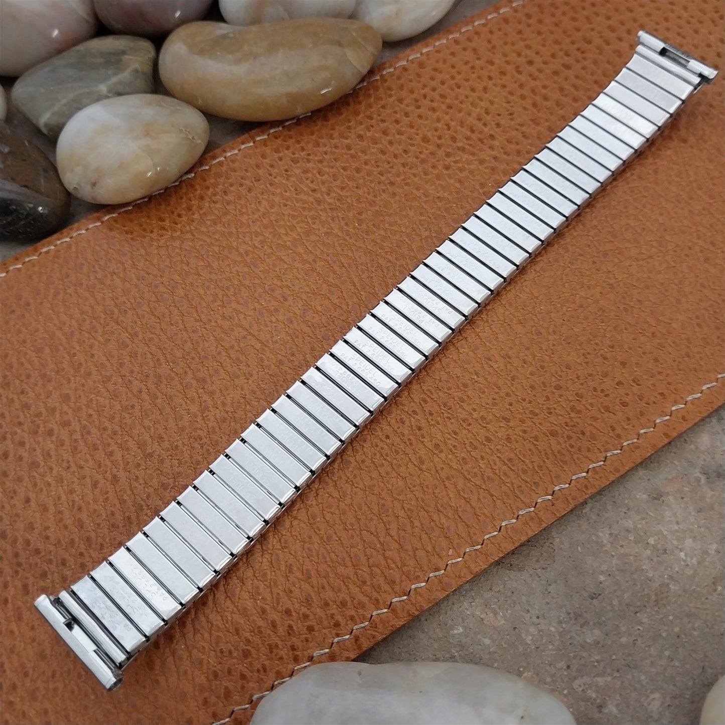 Vintage 1962 19mm 18mm 17mm White Gold Filled Long Speidel Scope NOS Watch Band