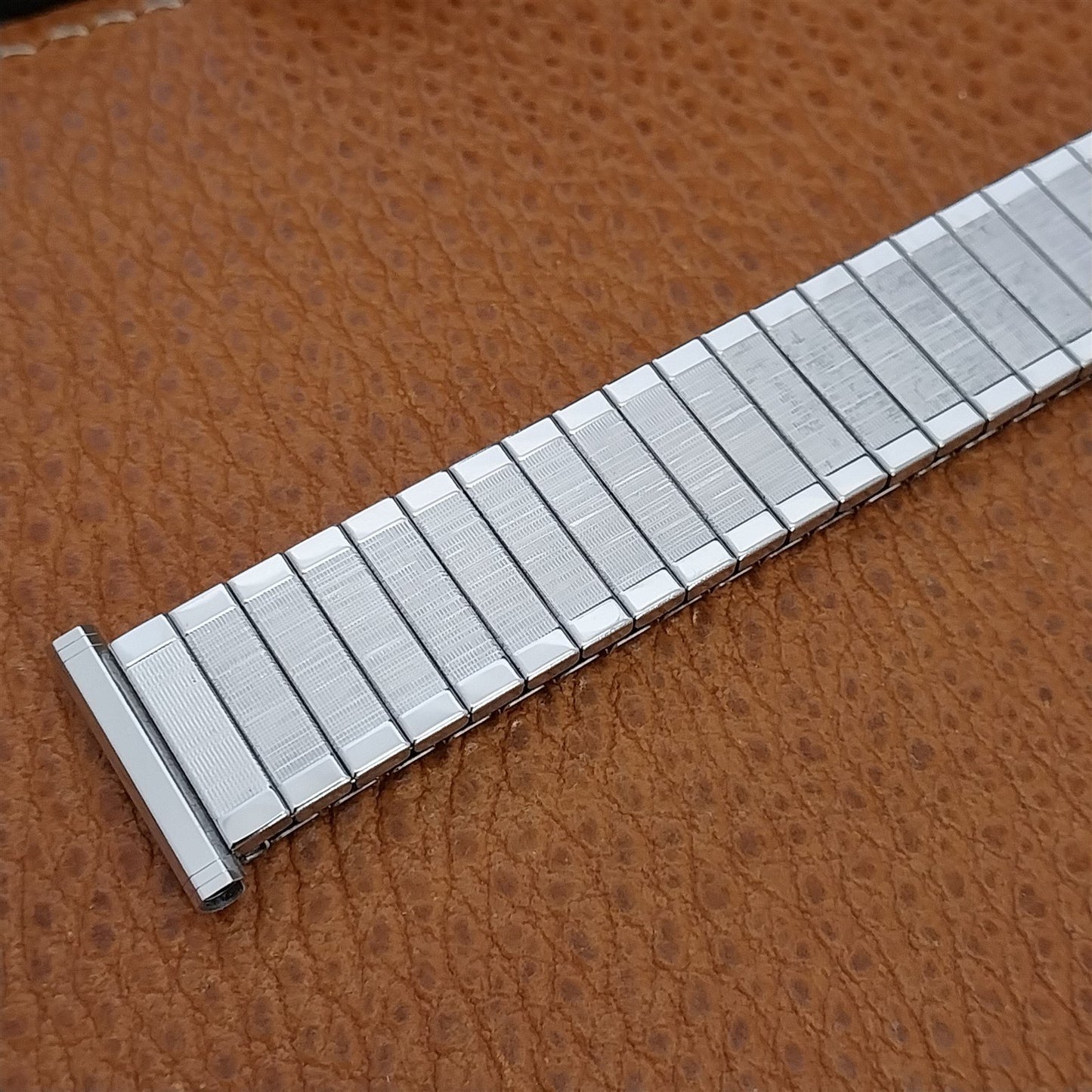 1969 10k 19mm 18mm White Gold-Filled Long Speidel Florentine Vintage Watch Band