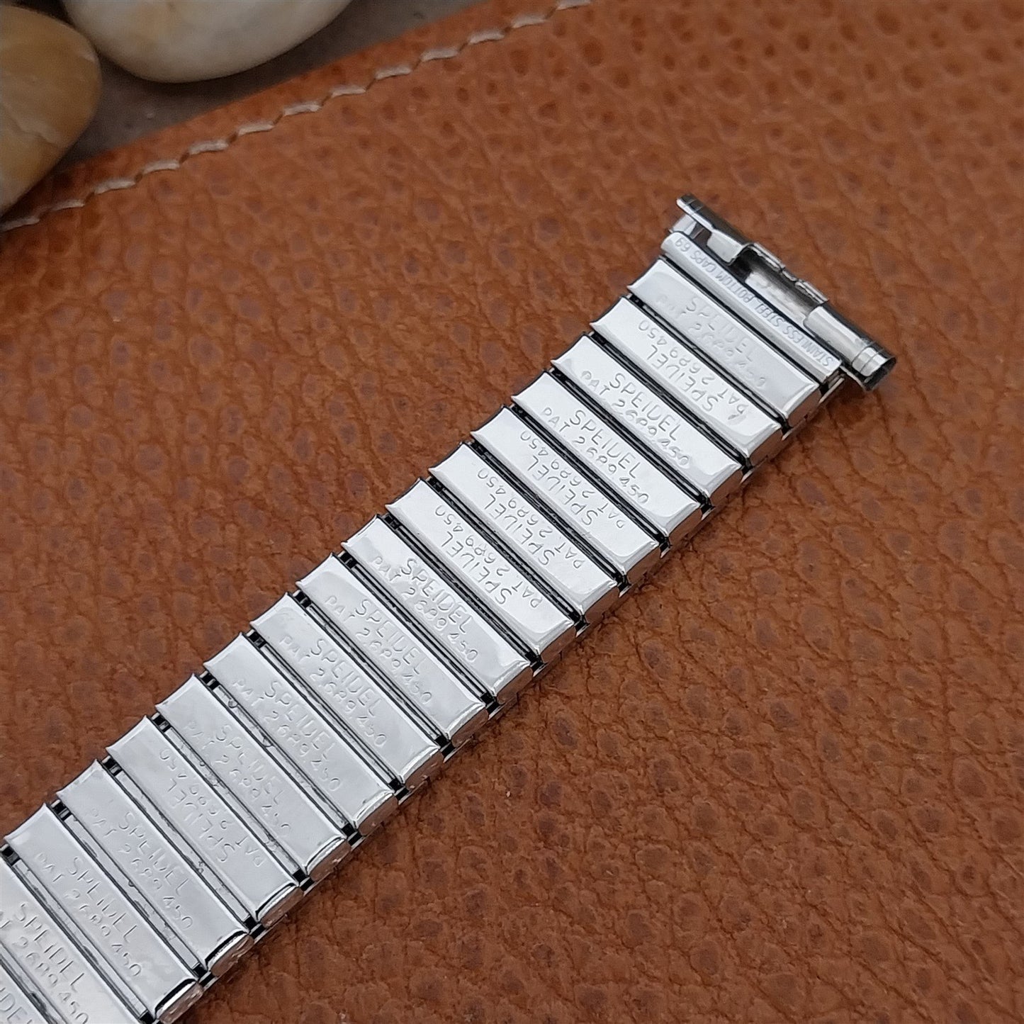 1969 10k 19mm 18mm White Gold-Filled Long Speidel Florentine Vintage Watch Band