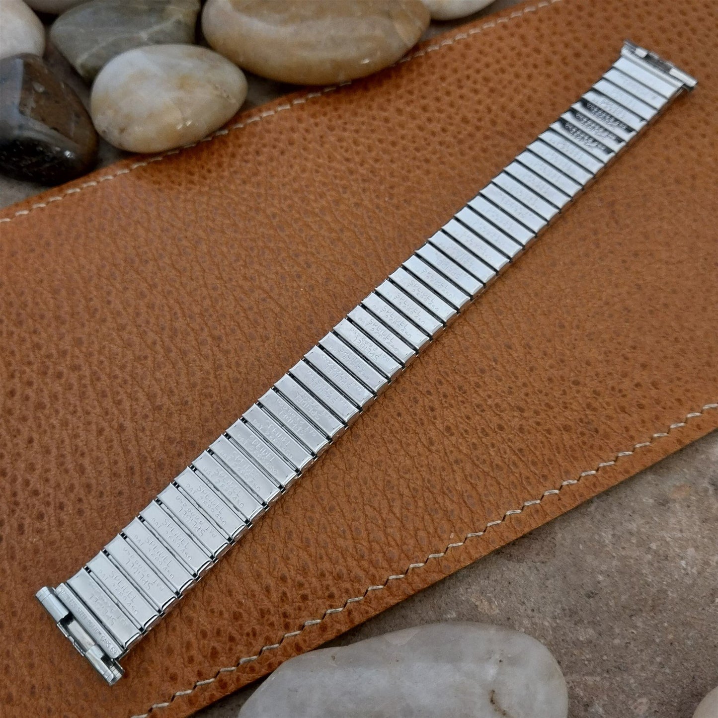 1969 10k 19mm 18mm White Gold-Filled Long Speidel Florentine Vintage Watch Band