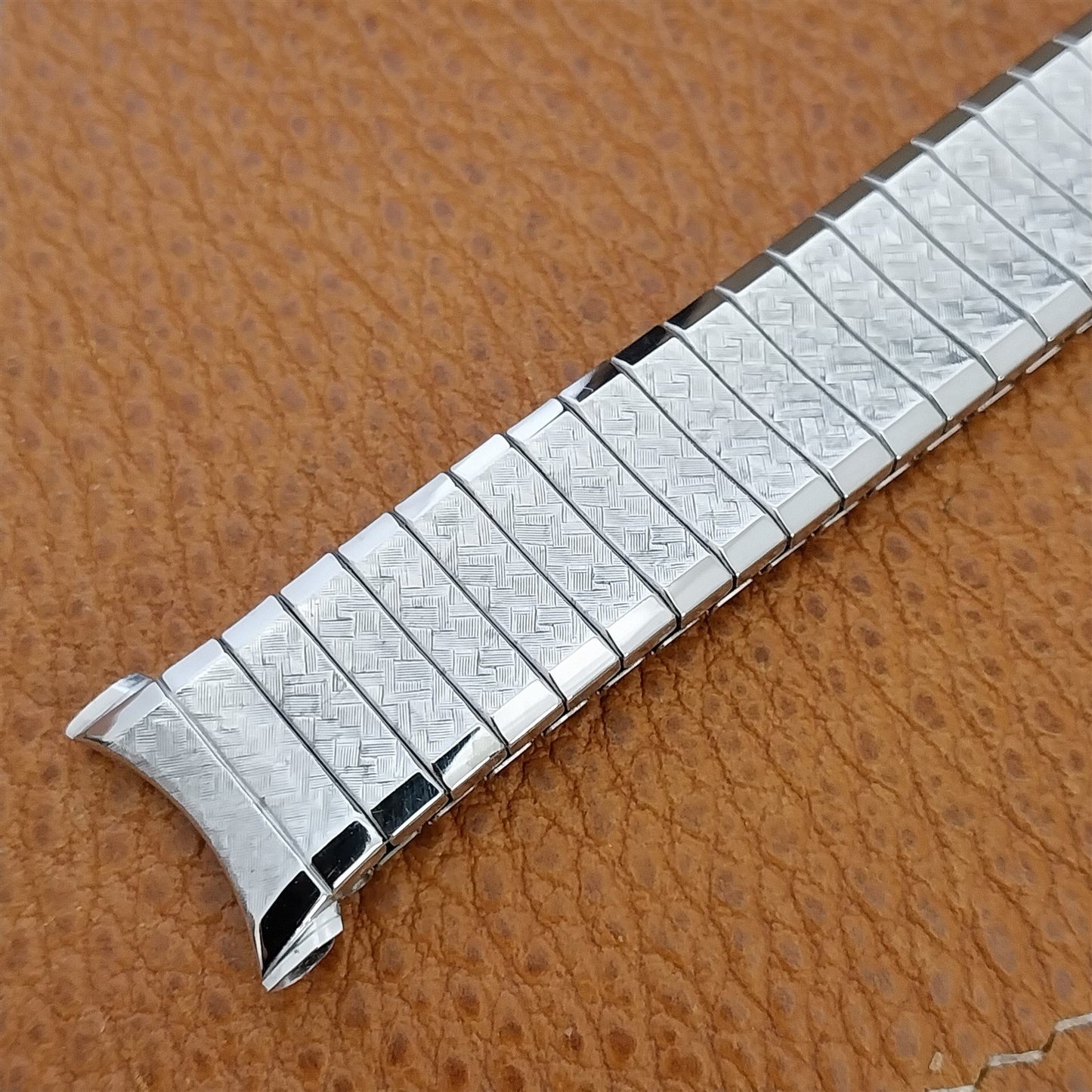 Vintage 1969 White Gold-Filled 19mm 18mm 17mm Speidel Fairway Unused Watch Band