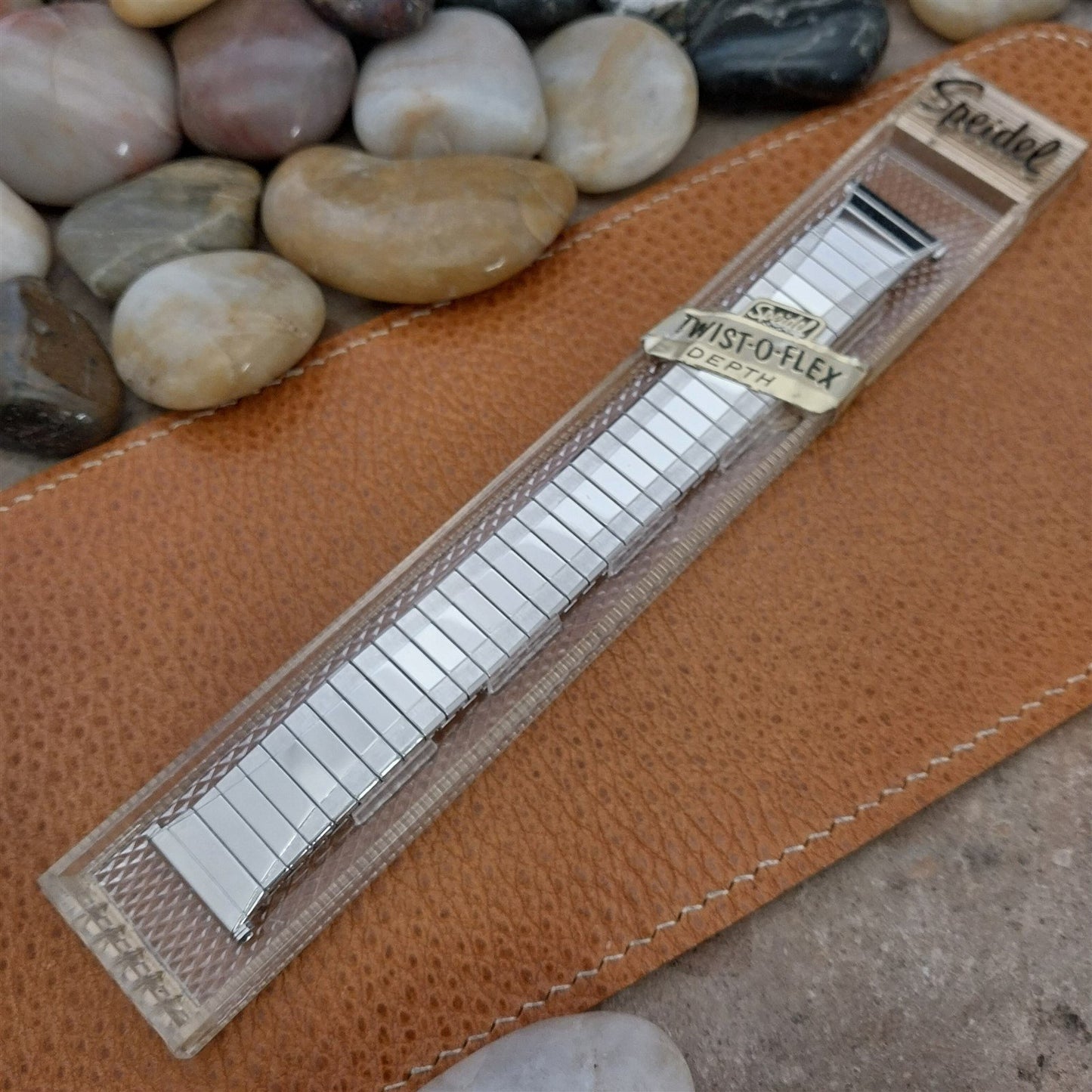 Vintage 19mm 18mm 17mm White Gold-Fill Speidel Classic 1960s Unused Watch Band