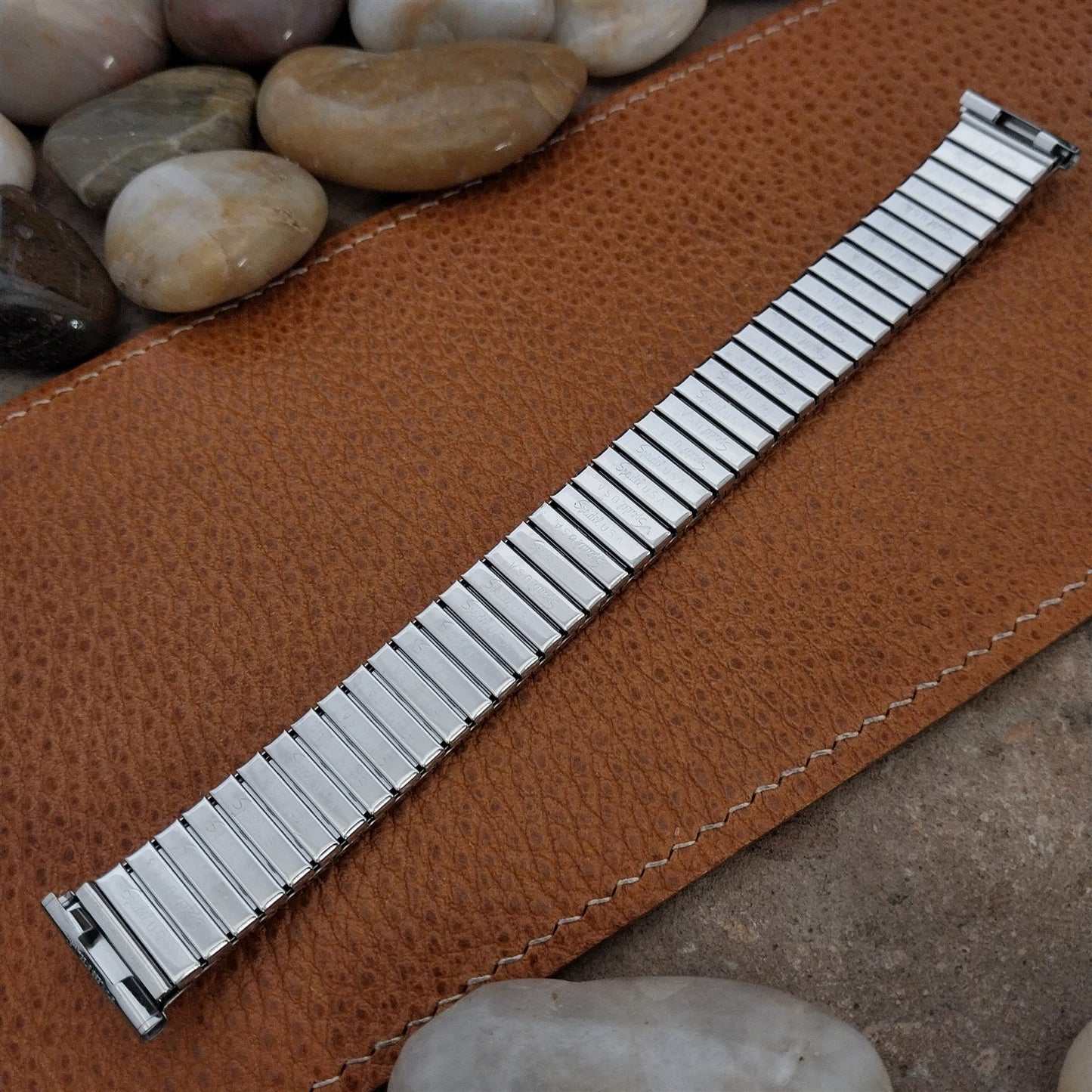 1960s Vintage Classic Speidel Meteor Long 19mm 18mm 17mm Stainless Watch Band