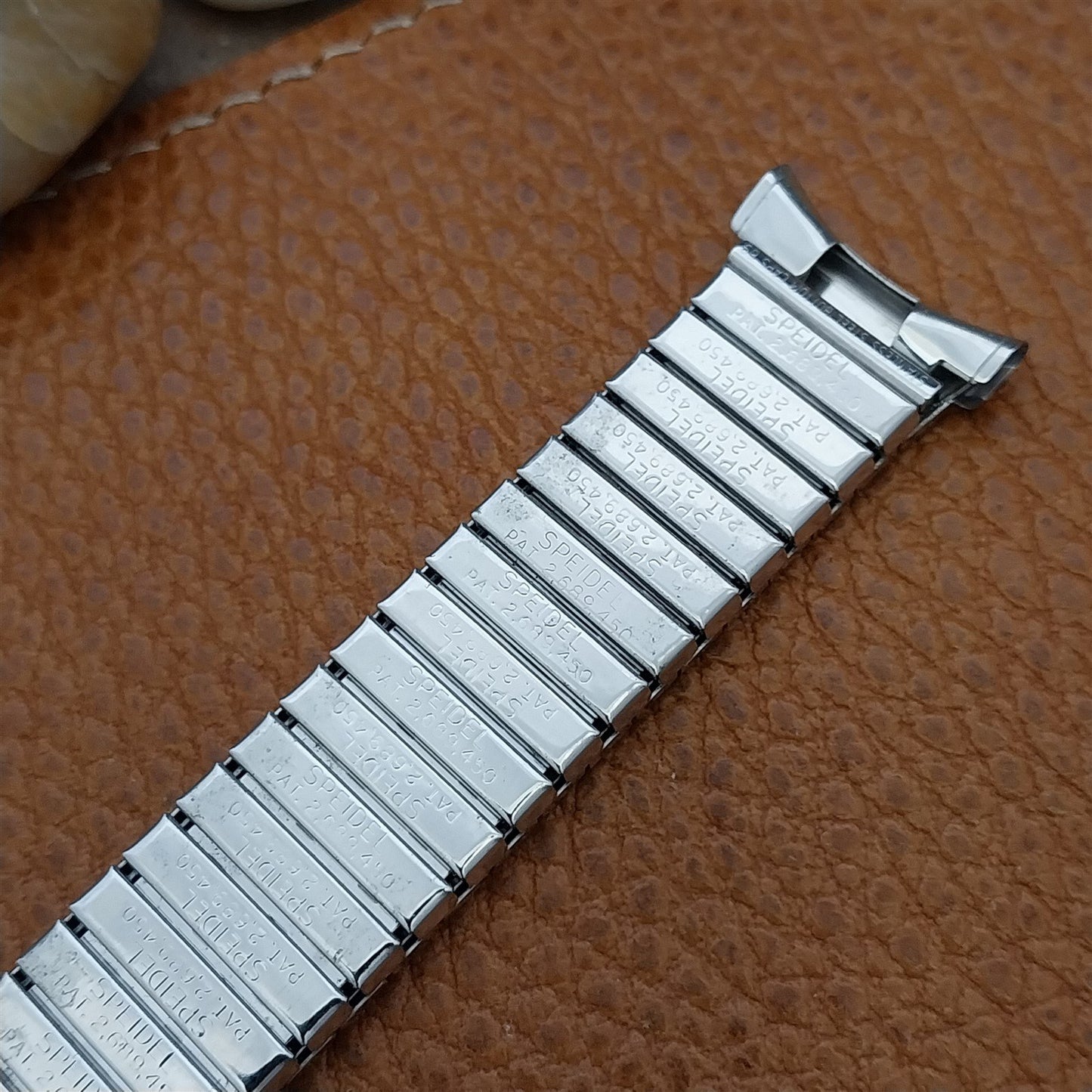 Vintage 1969 19mm 18mm 17mm White Gold Fill Classic Speidel Scope NOS Watch Band