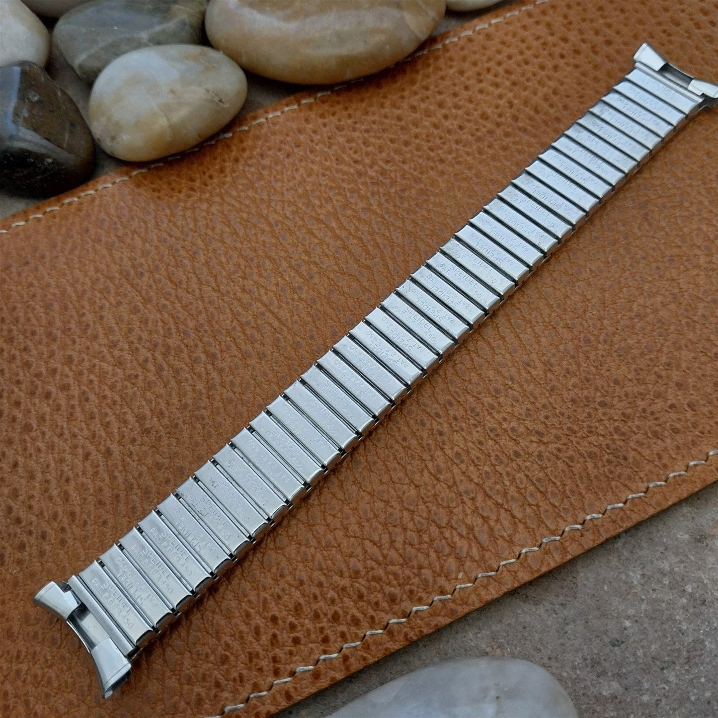 Vintage 1969 19mm 18mm 17mm White Gold Fill Classic Speidel Scope NOS Watch Band