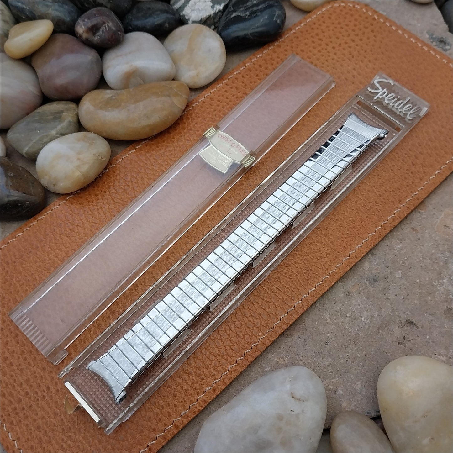 Vintage 1969 19mm 18mm 17mm White Gold Fill Classic Speidel Scope NOS Watch Band