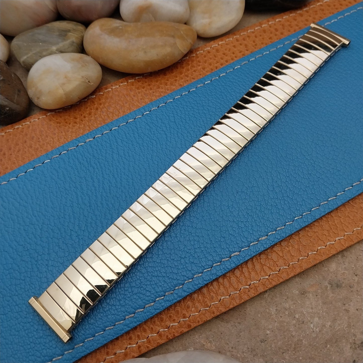 Vintage 1966 Yellow Gold-Fill Speidel Plainsman 19mm 18mm 16mm Unused Watch band