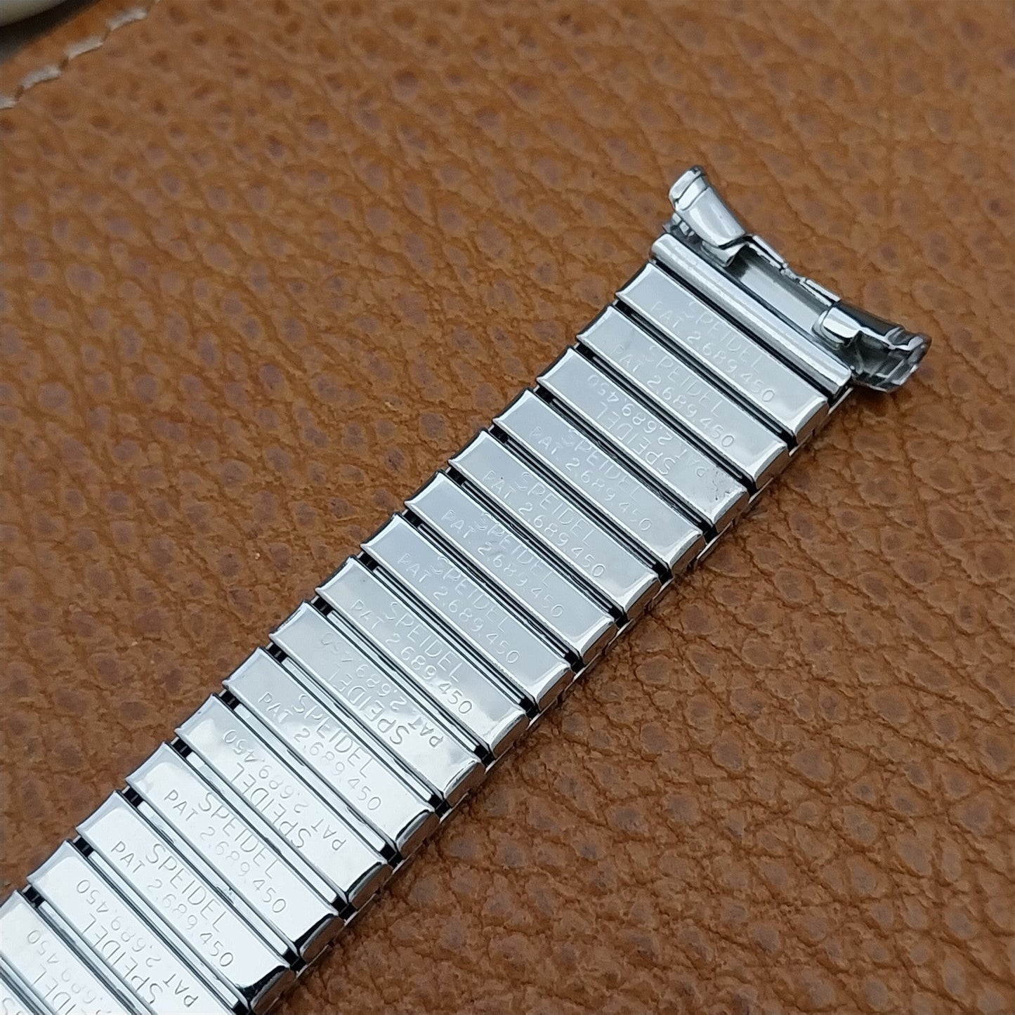 Vintage 1964 19mm 18mm Stainless Steel Long Speidel Linesman Unused Watch Band