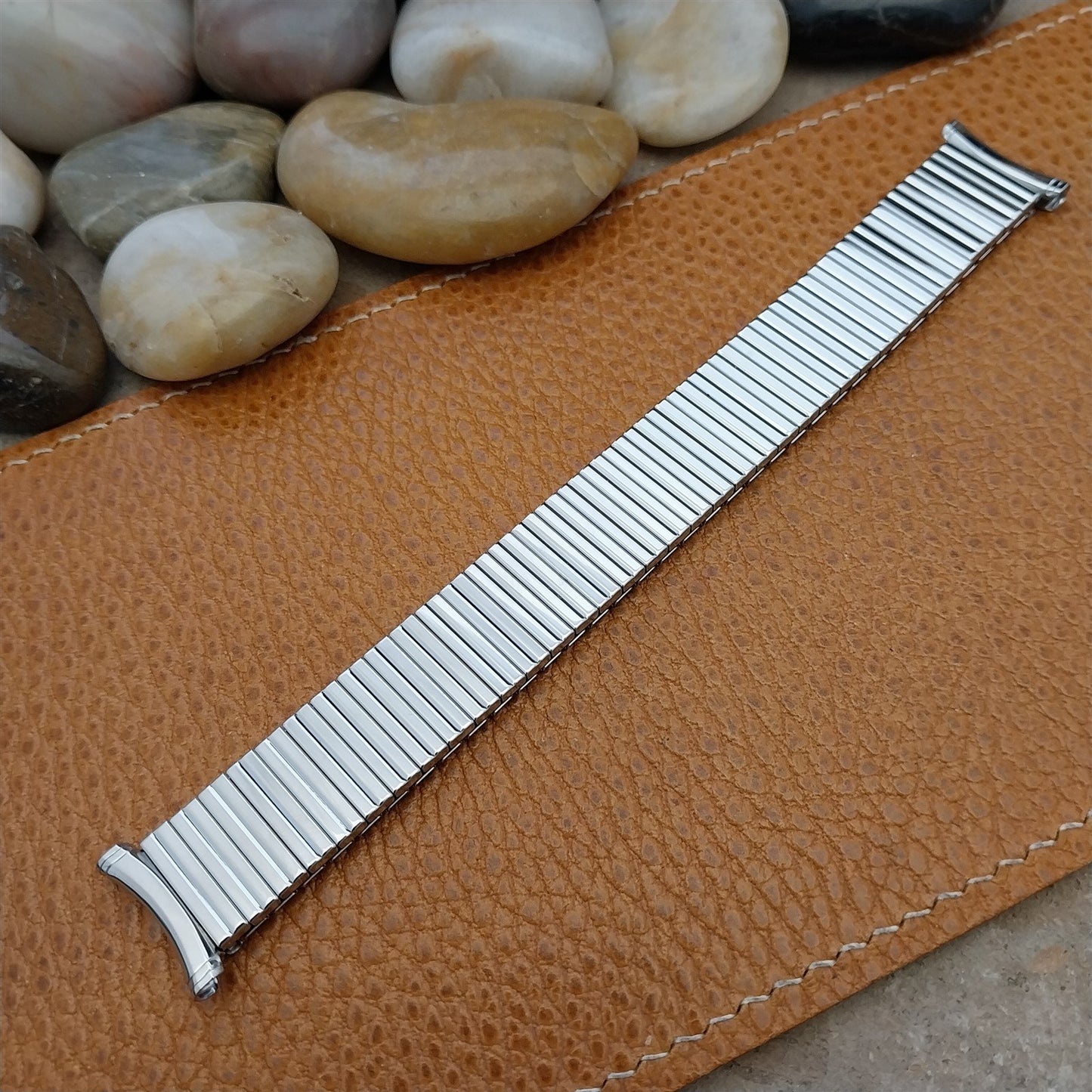 Vintage 1964 19mm 18mm Stainless Steel Long Speidel Linesman Unused Watch Band