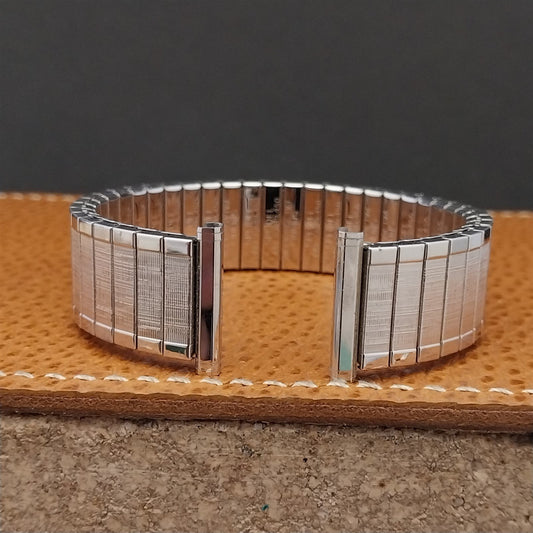 1961 19mm 18mm 17mm White Gold-Fill Long Speidel Florentine Vintage Watch Band