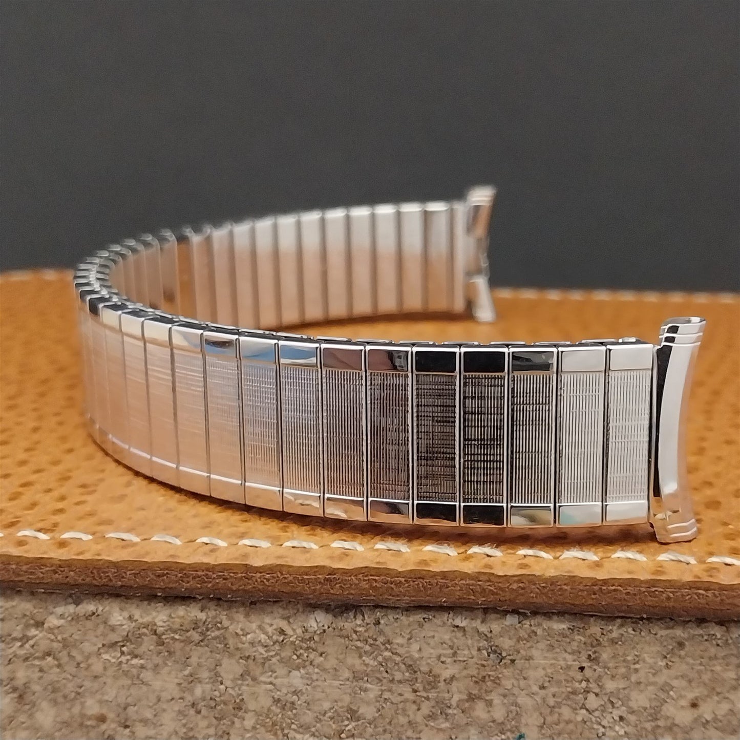 Vintage 16mm 18mm 19mm Speidel Florentine White Gold Filled Unused Watch Band