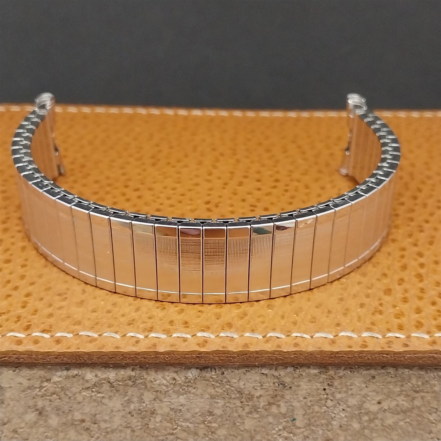 Vintage 16mm 18mm 19mm Speidel Florentine White Gold Filled Unused Watch Band