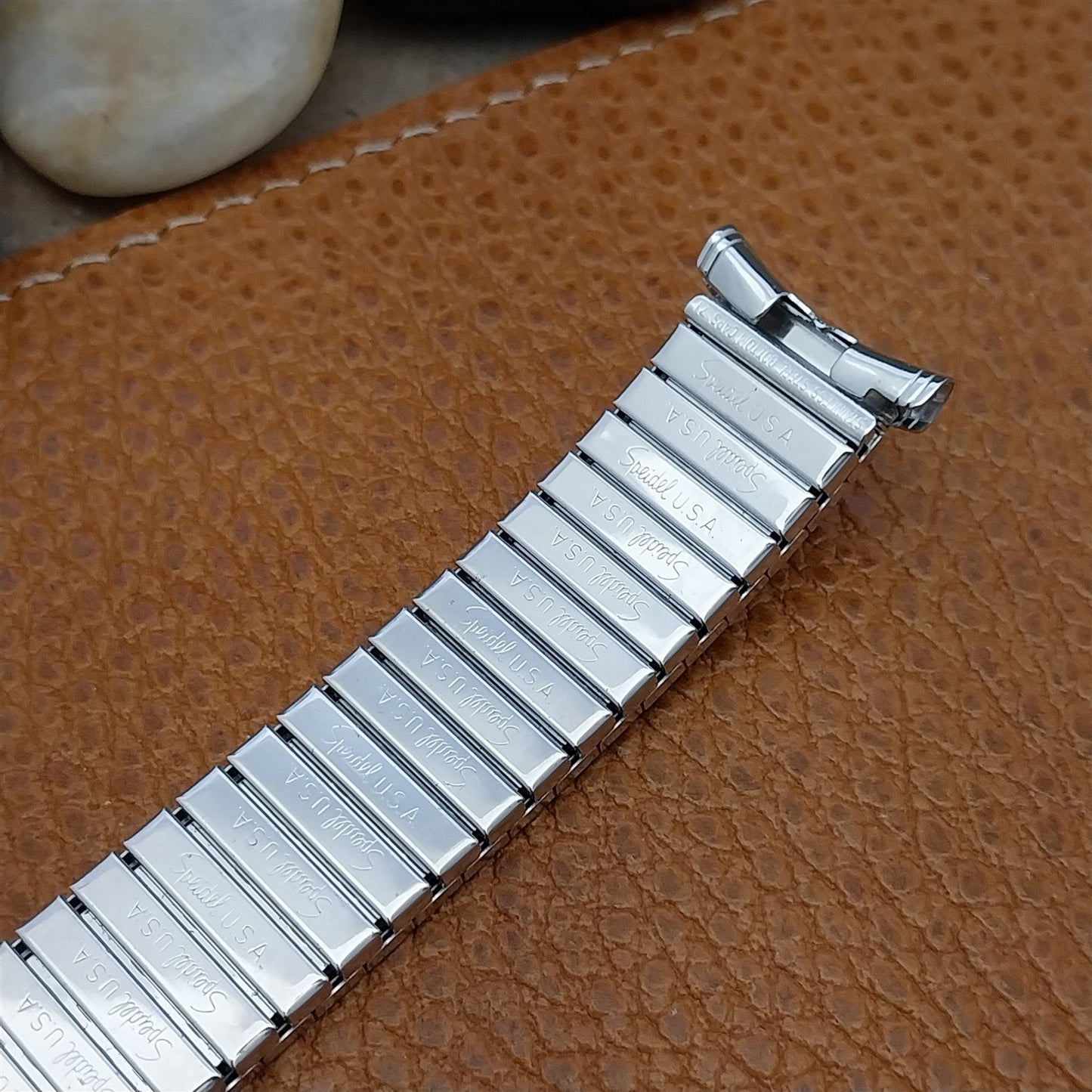 Vintage 16mm 18mm 19mm Speidel Florentine White Gold Filled Unused Watch Band