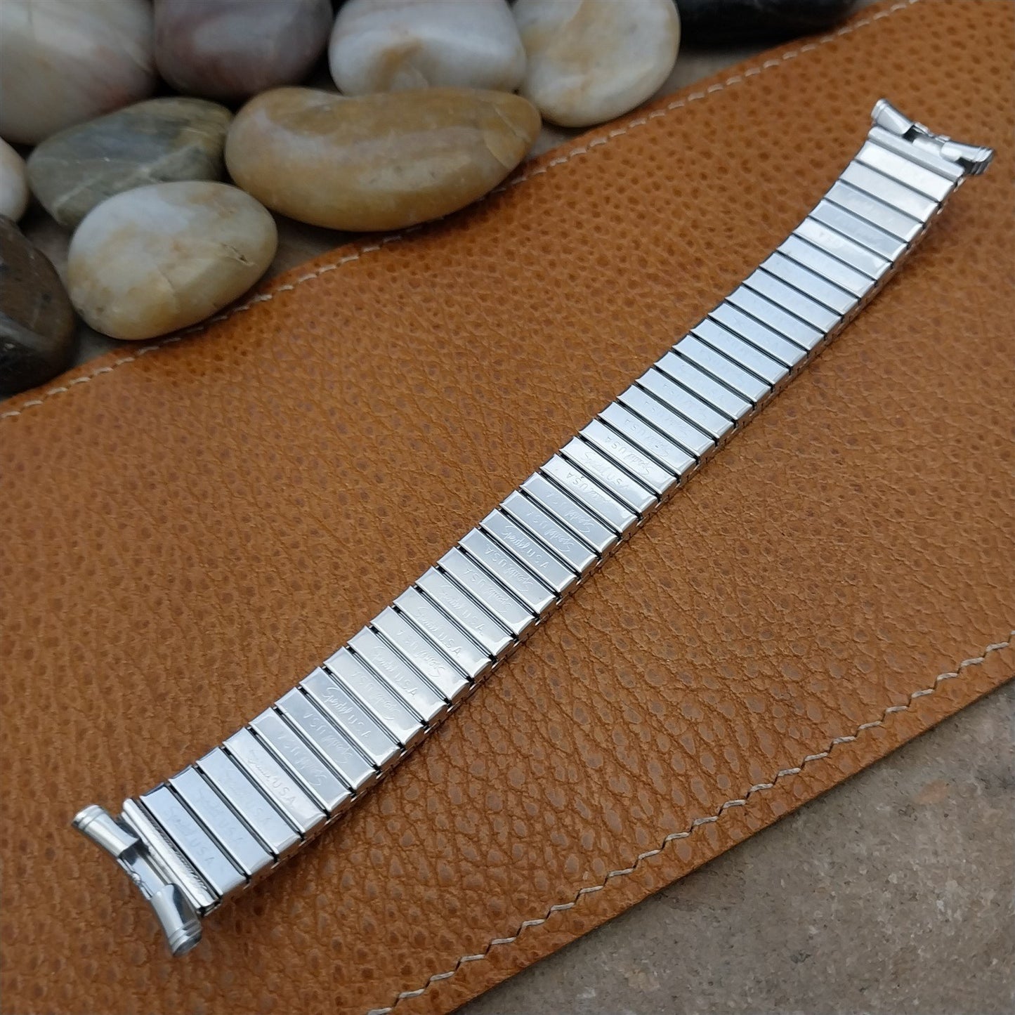 Vintage 16mm 18mm 19mm Speidel Florentine White Gold Filled Unused Watch Band