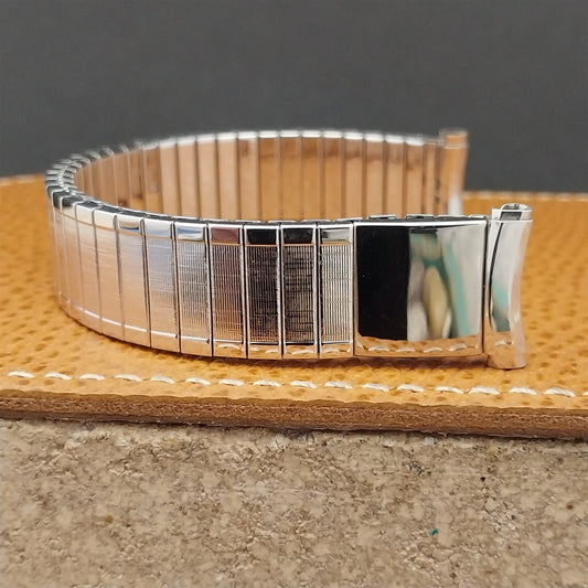 16mm 18mm 19mm White Gold RGP Speidel Florentine Engravable Unused Watch Band