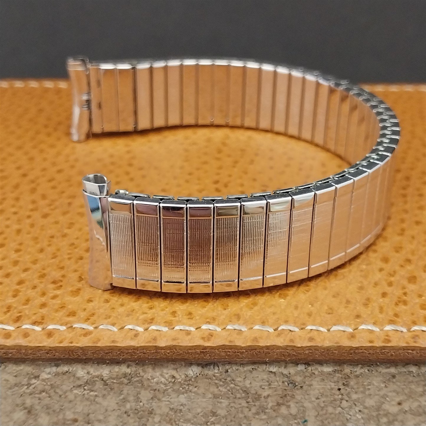 16mm 18mm 19mm White Gold RGP Speidel Florentine Engravable Unused Watch Band