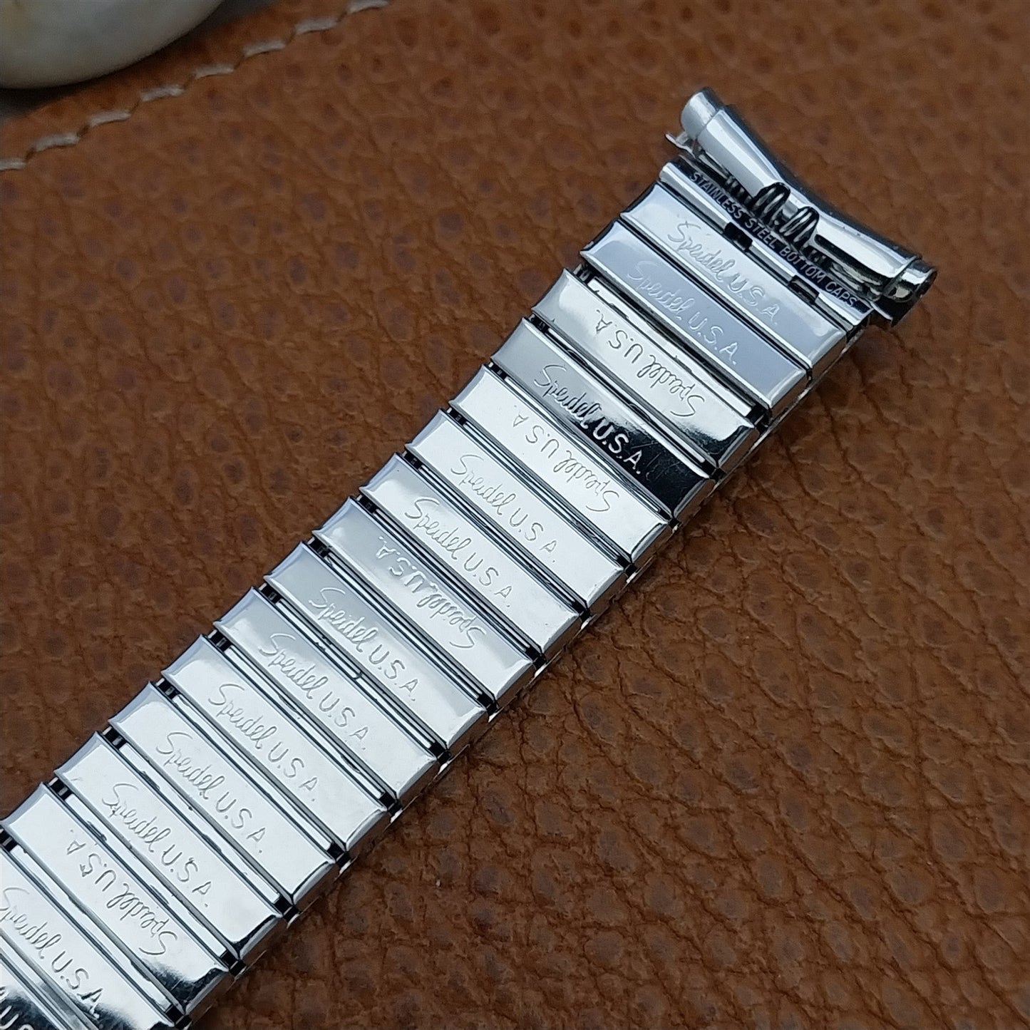 16mm 18mm 19mm White Gold RGP Speidel Florentine Engravable Unused Watch Band