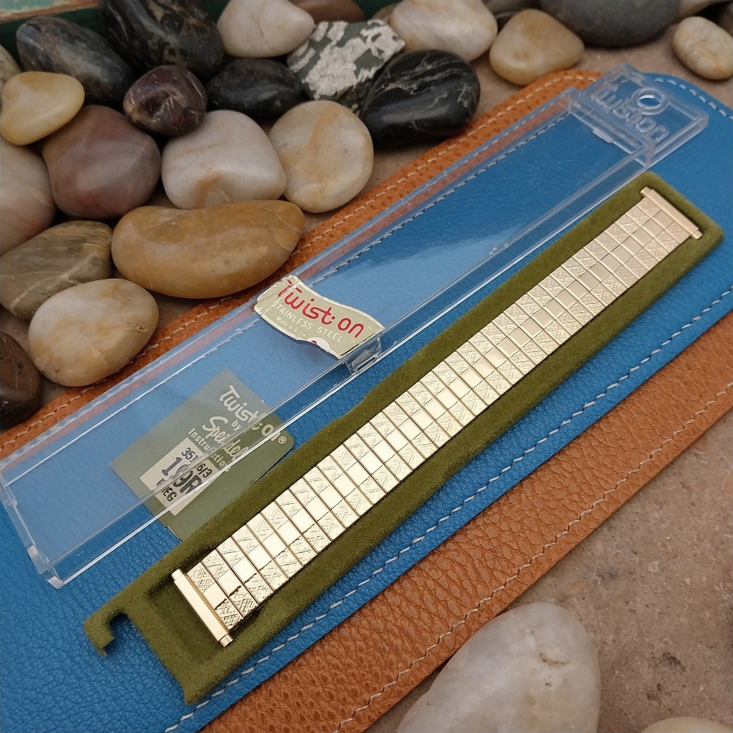 Gold-Tone 1970s 16mm 18mm 19mm Vintage Speidel Twistoflex Expansion Watch Band