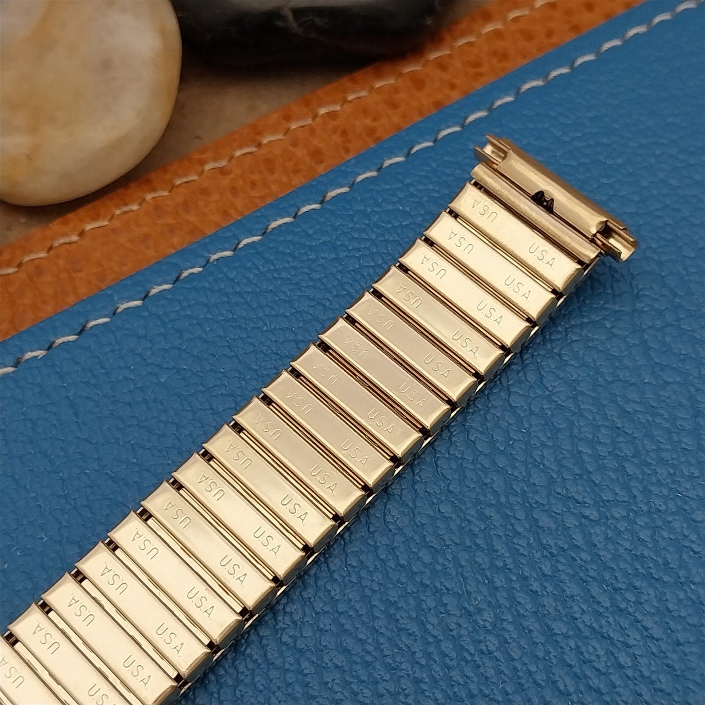 Gold-Tone 1970s 16mm 18mm 19mm Vintage Speidel Twistoflex Expansion Watch Band