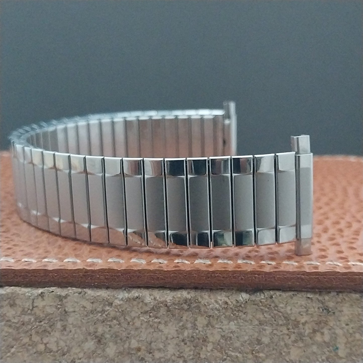 Long 19mm 18mm Speidel Radial Stainless Steel Wide 1970s nos Vintage Watch Band