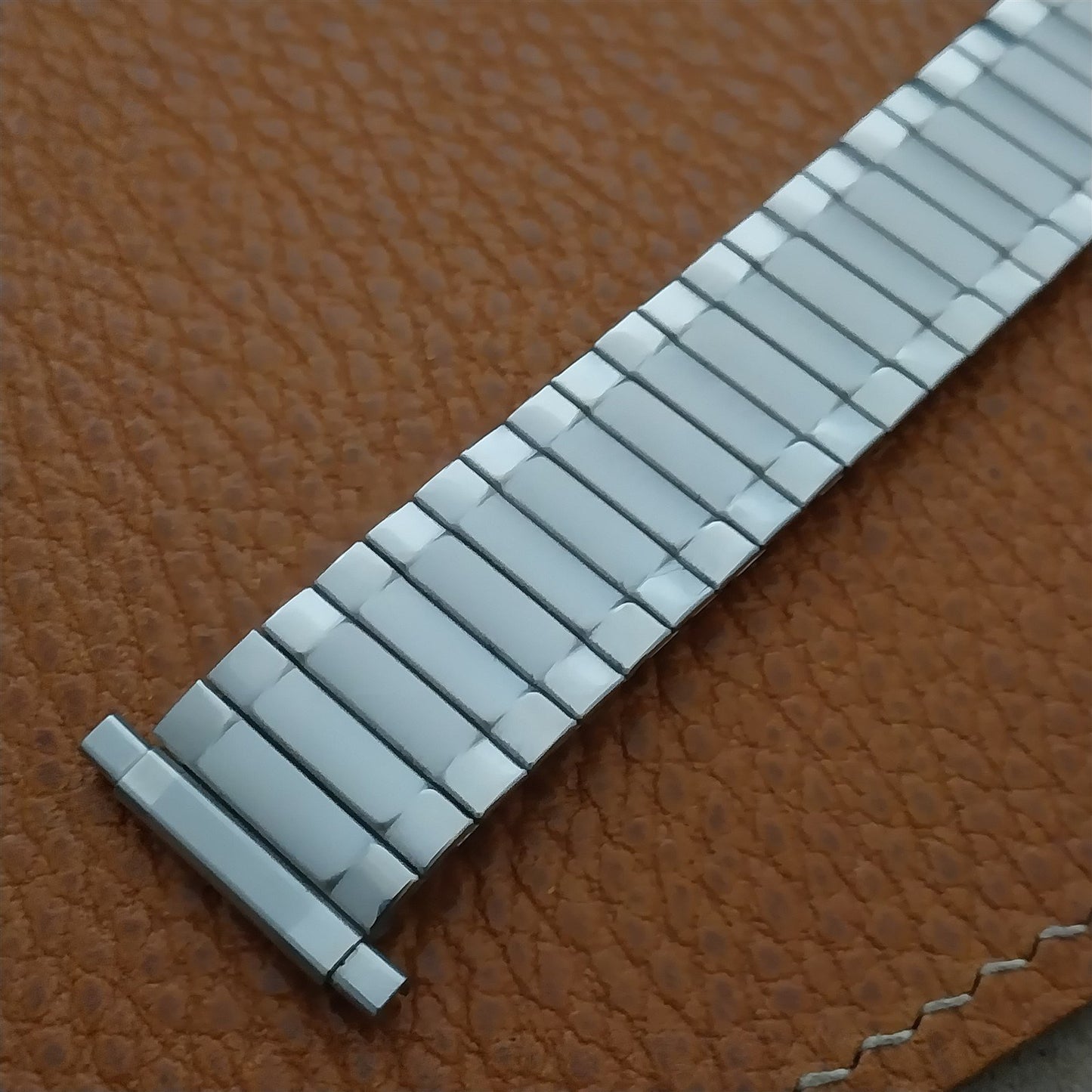 Long 19mm 18mm Speidel Radial Stainless Steel Wide 1970s nos Vintage Watch Band