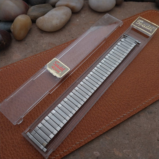 Long 19mm 18mm Speidel Radial Stainless Steel Wide 1970s nos Vintage Watch Band