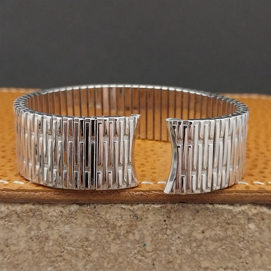 Vintage 10K White Gold-Filled Speidel Thinline 17.2mm Classic Watch Band