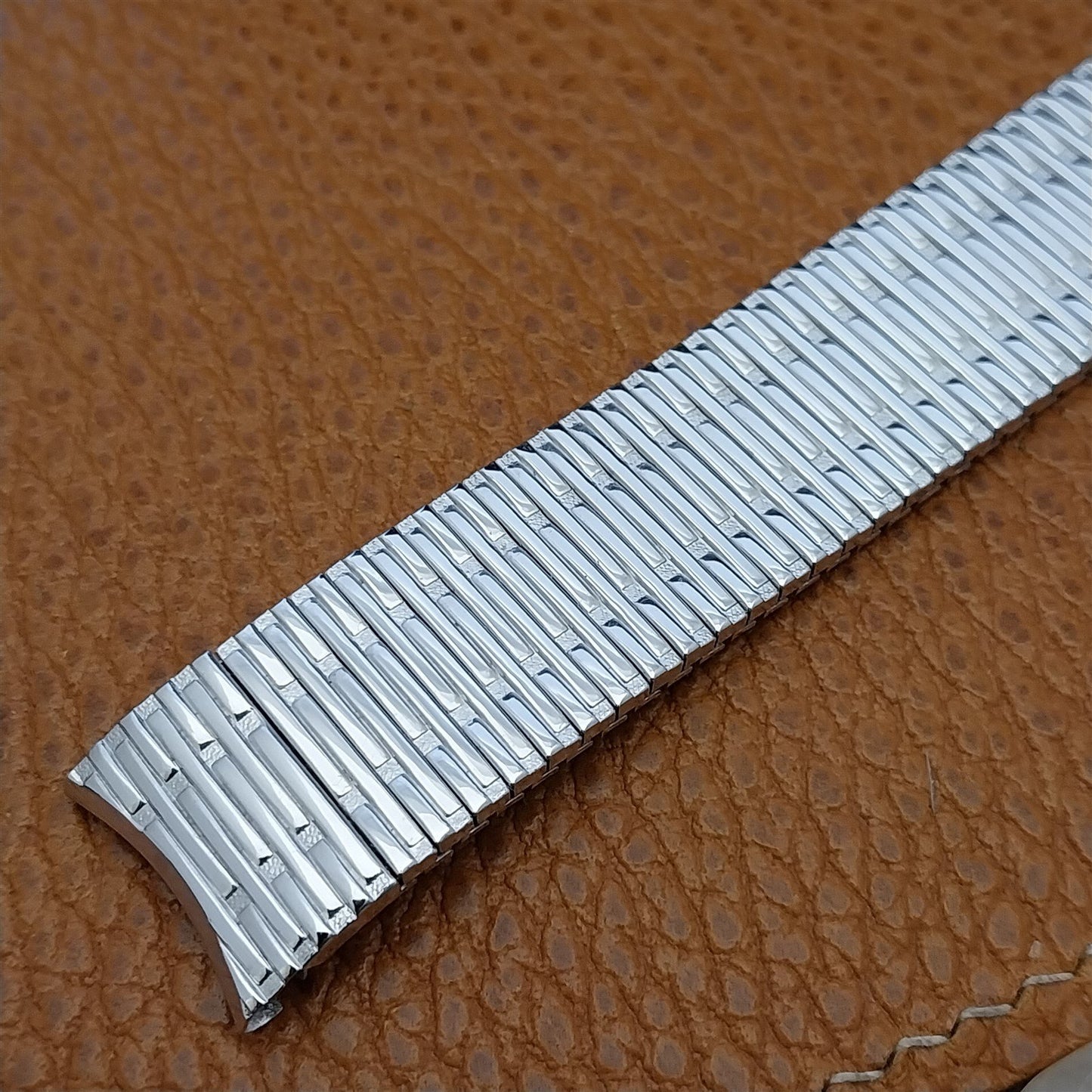Vintage 10K White Gold-Filled Speidel Thinline 17.2mm Classic Watch Band