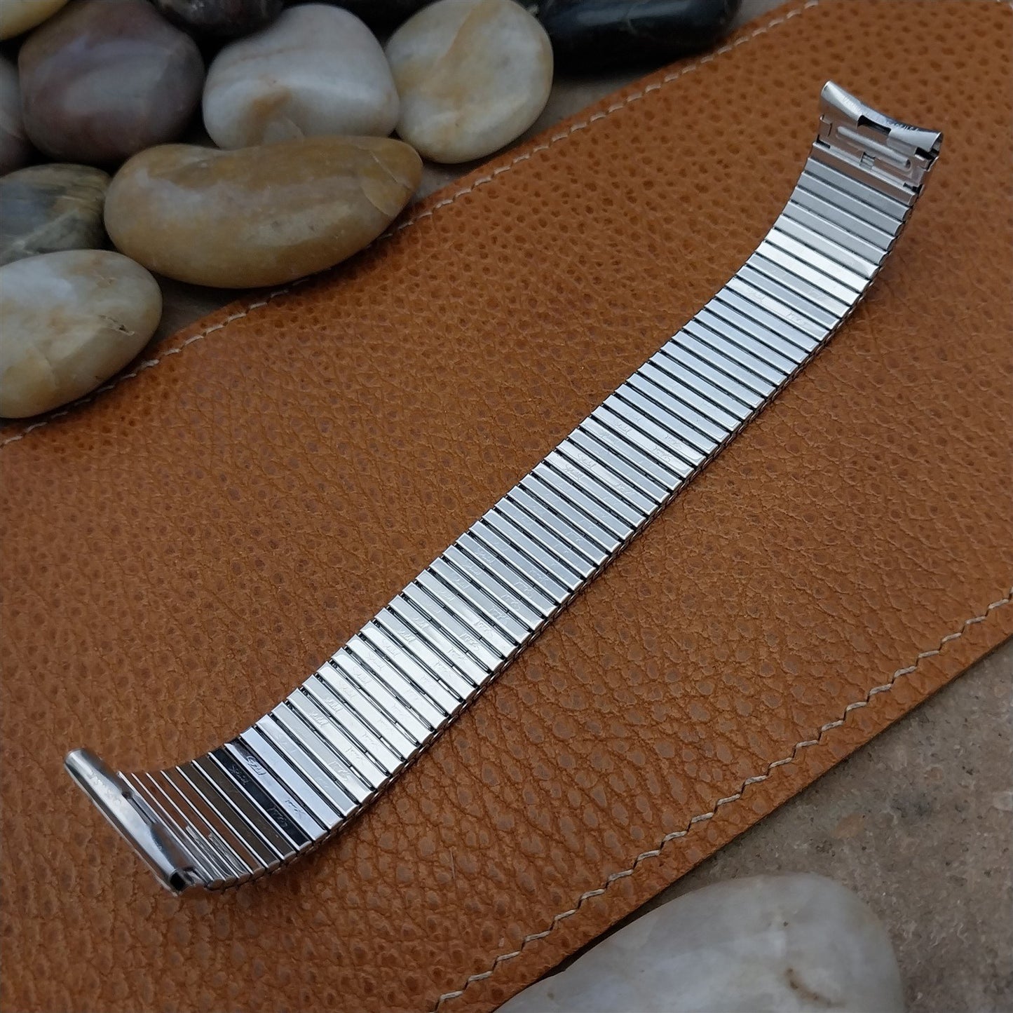 Vintage 10K White Gold-Filled Speidel Thinline 17.2mm Classic Watch Band
