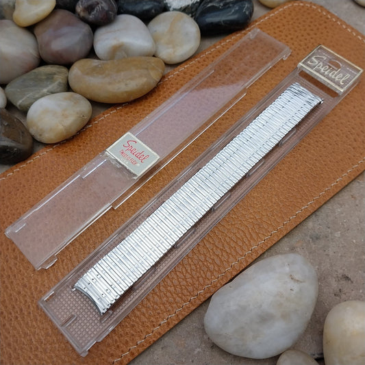 Vintage 10K White Gold-Filled Speidel Thinline 17.2mm Classic Watch Band