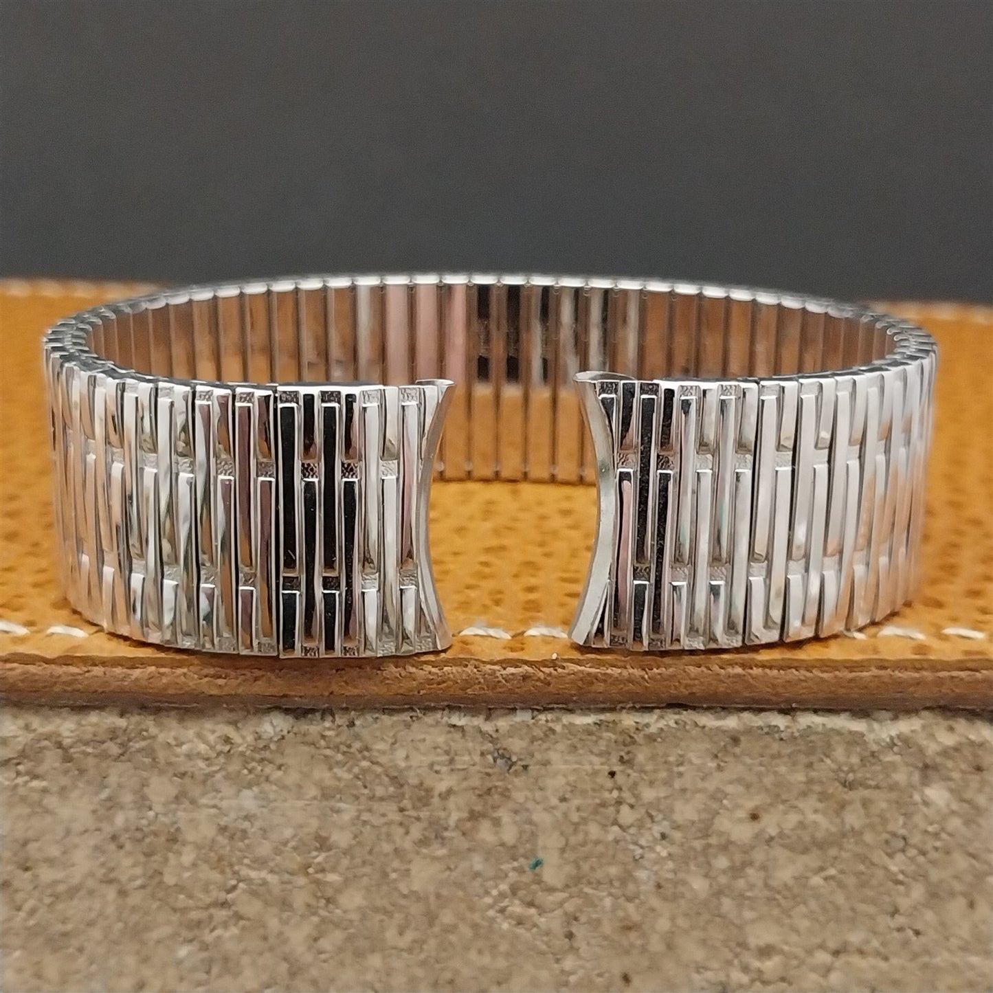 Vintage 10K White Gold-Filled Speidel Thinline 17.2mm Classic Watch Band