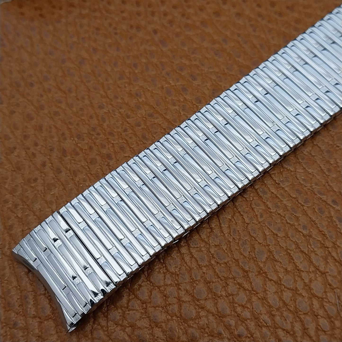 Vintage 10K White Gold-Filled Speidel Thinline 17.2mm Classic Watch Band