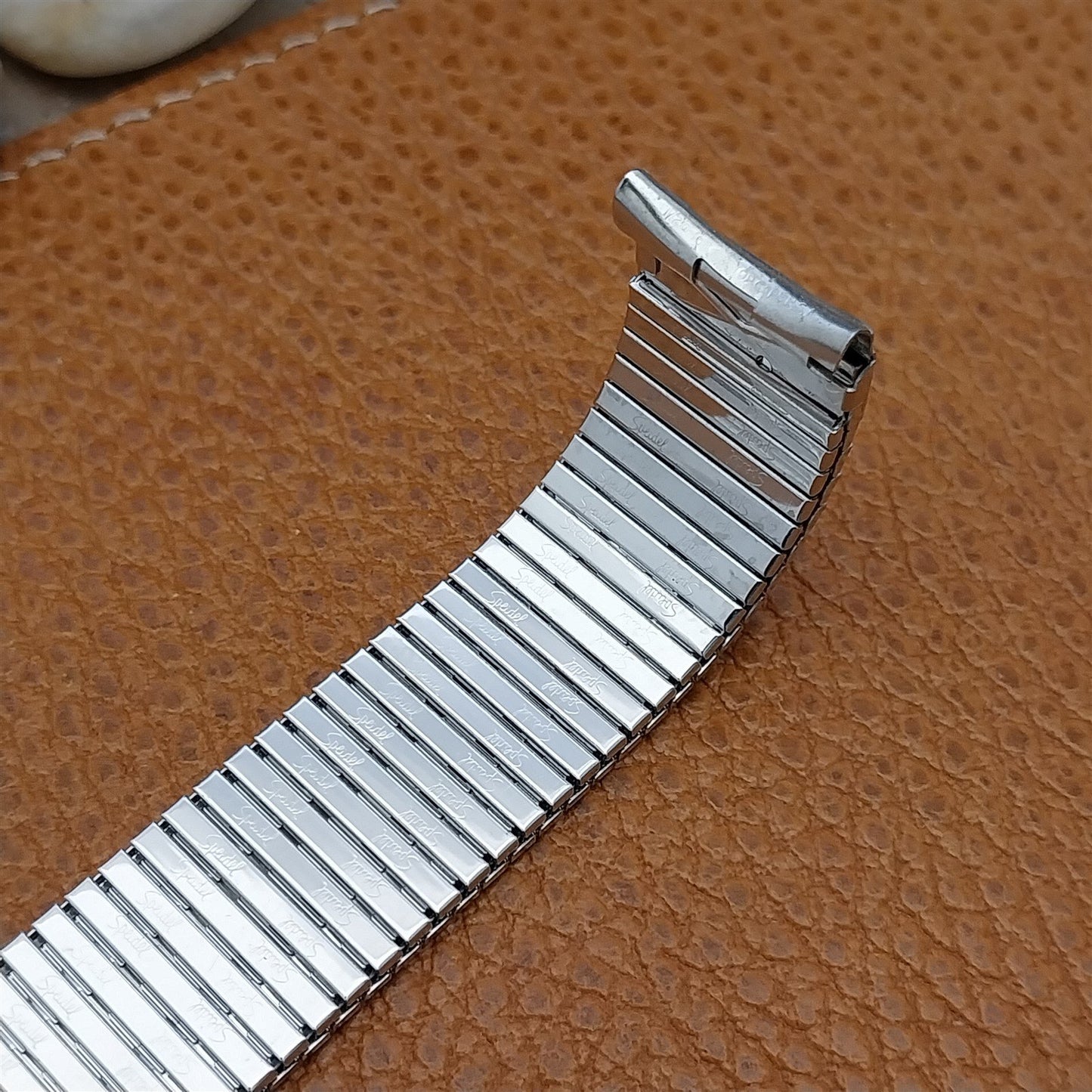 Vintage 10K White Gold-Filled Speidel Thinline 17.2mm Classic Watch Band
