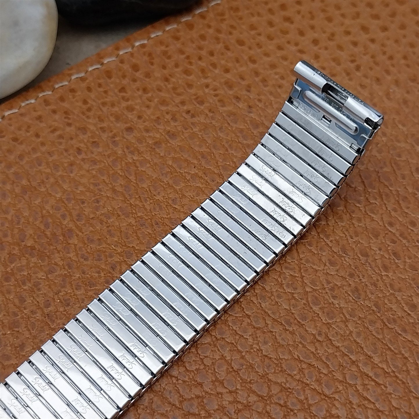 Vintage Long White Gold-Filled Speidel Thinline 17.2mm Unused Classic Watch Band