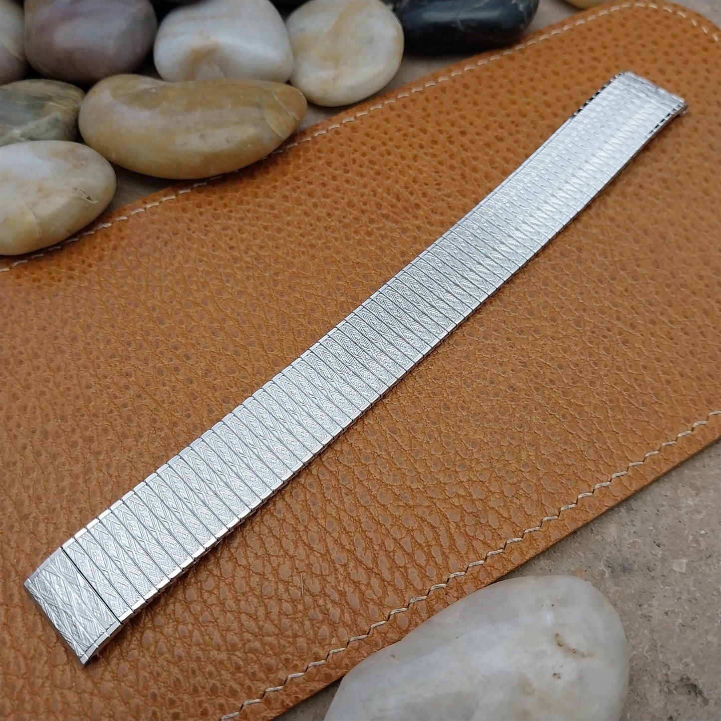 Vintage Long White Gold-Filled Speidel Thinline 17.2mm Unused Classic Watch Band