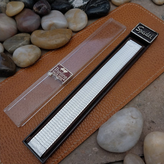 Vintage White Gold-Filled Speidel Thinline 17.2mm Unused Long Classic Watch Band