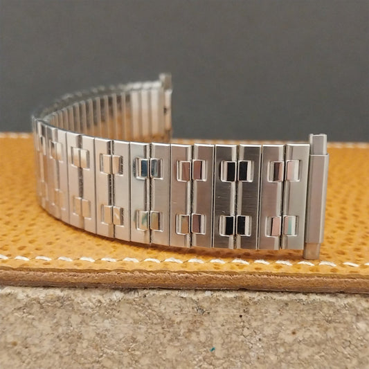 1970s Vintage Wide Speidel Stainless Steel 19mm 18mm 17mm NOS Unused Watch Band