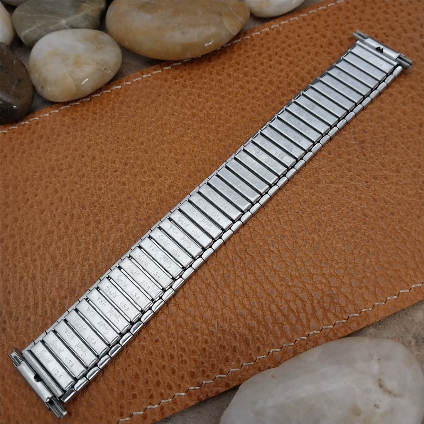 1970s Vintage Wide Speidel Stainless Steel 19mm 18mm 17mm NOS Unused Watch Band