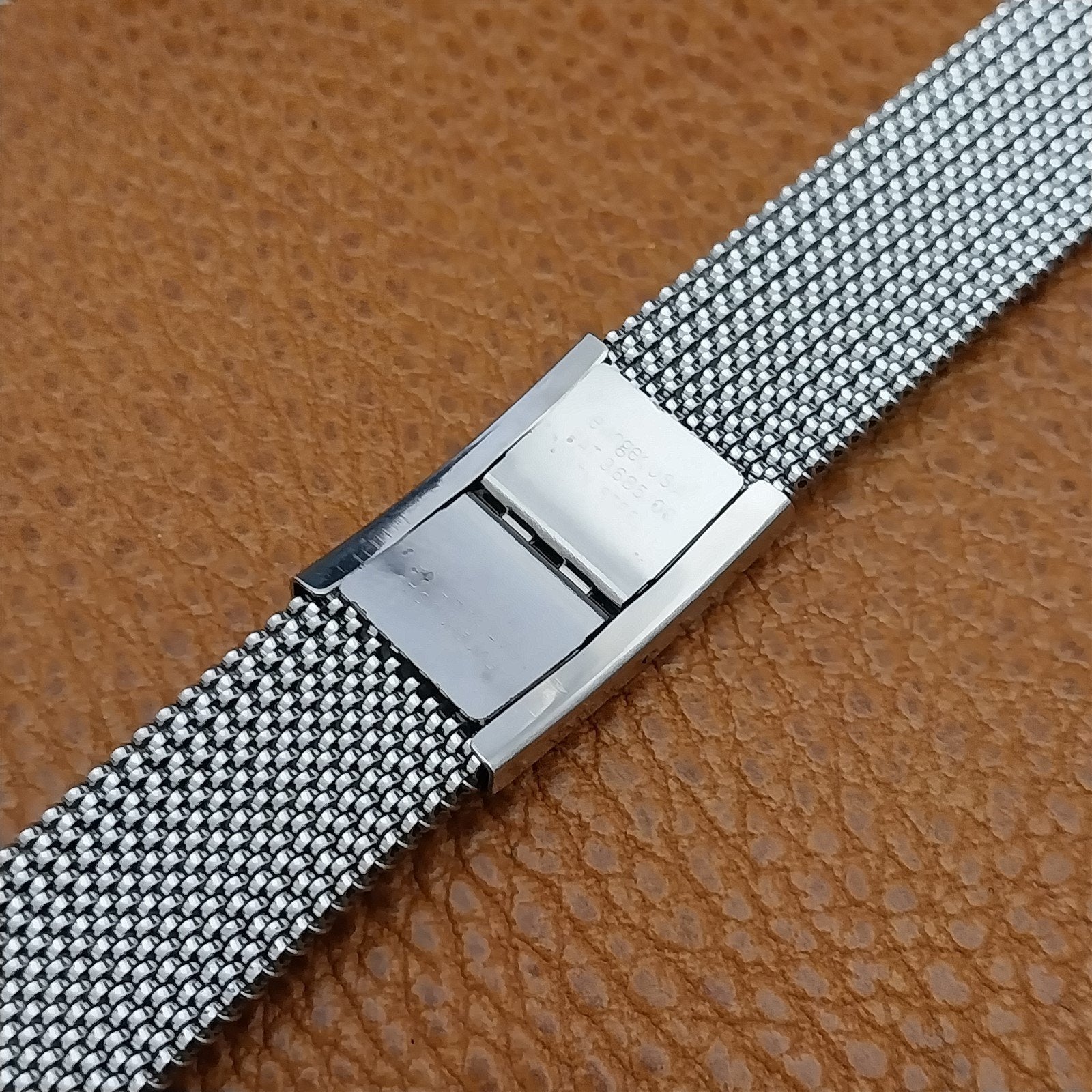 19mm 18mm Evinger Long Striped Stainless Steel Stretch Mesh Vintage Watch Band