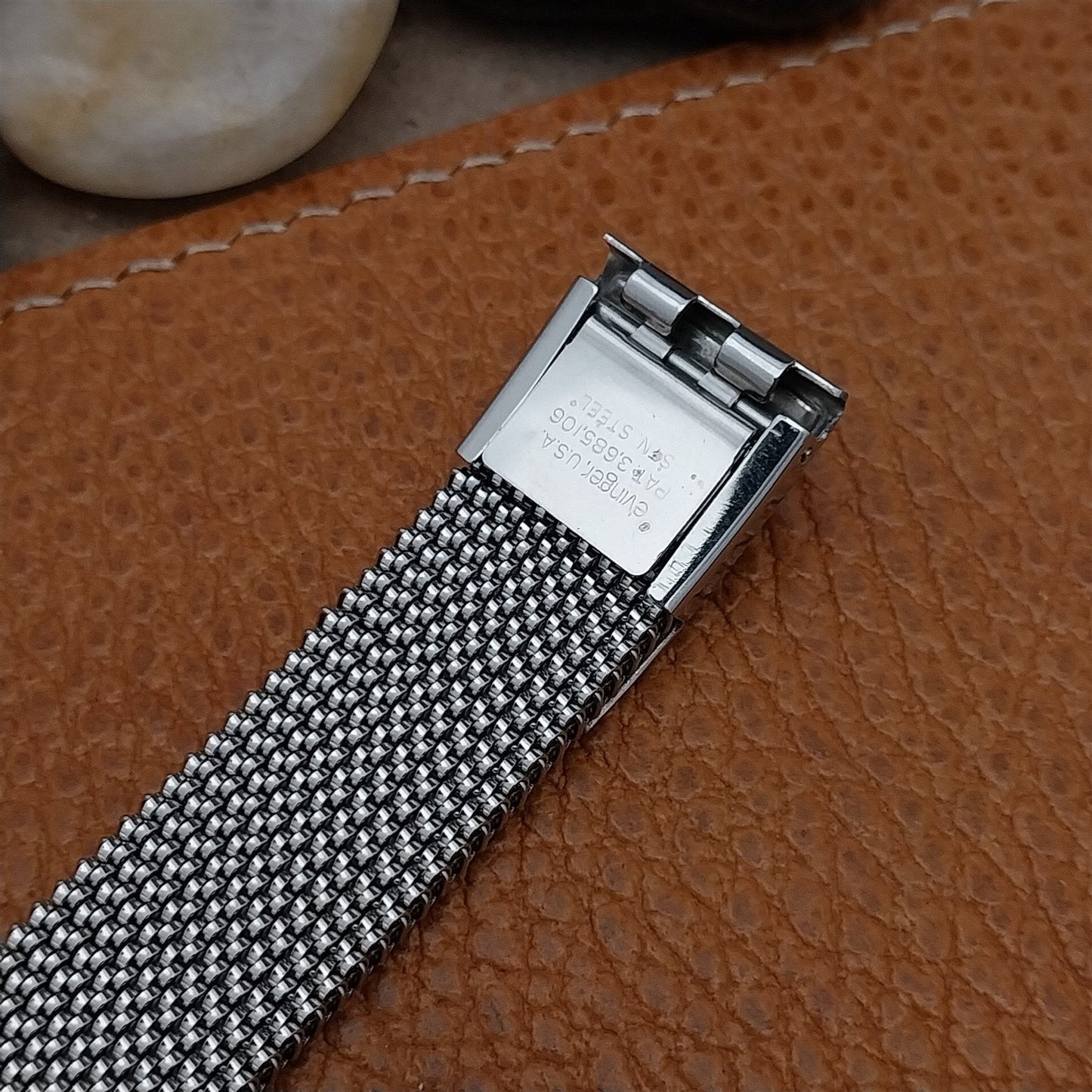 17.2mm Vintage Stainless Steel Evinger Southwestern Expansion Mesh Watch Band