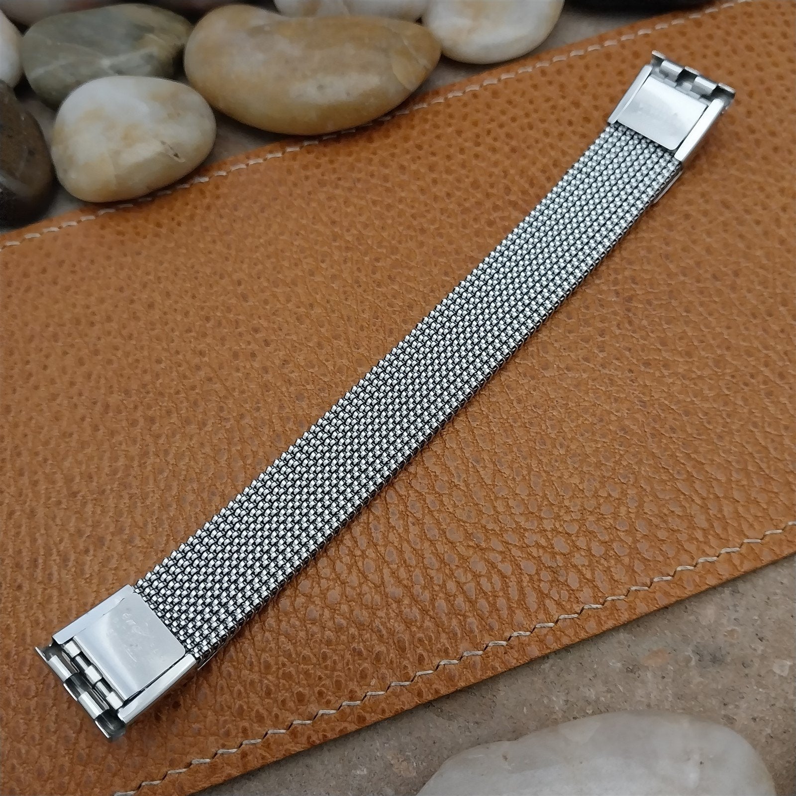 17.2mm Vintage Stainless Steel Evinger Southwestern Expansion Mesh Watch Band