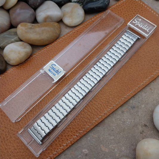 1970s Vintage Brushed Stainless Steel Speidel 16mm 18mm 19mm Unused Watch Band