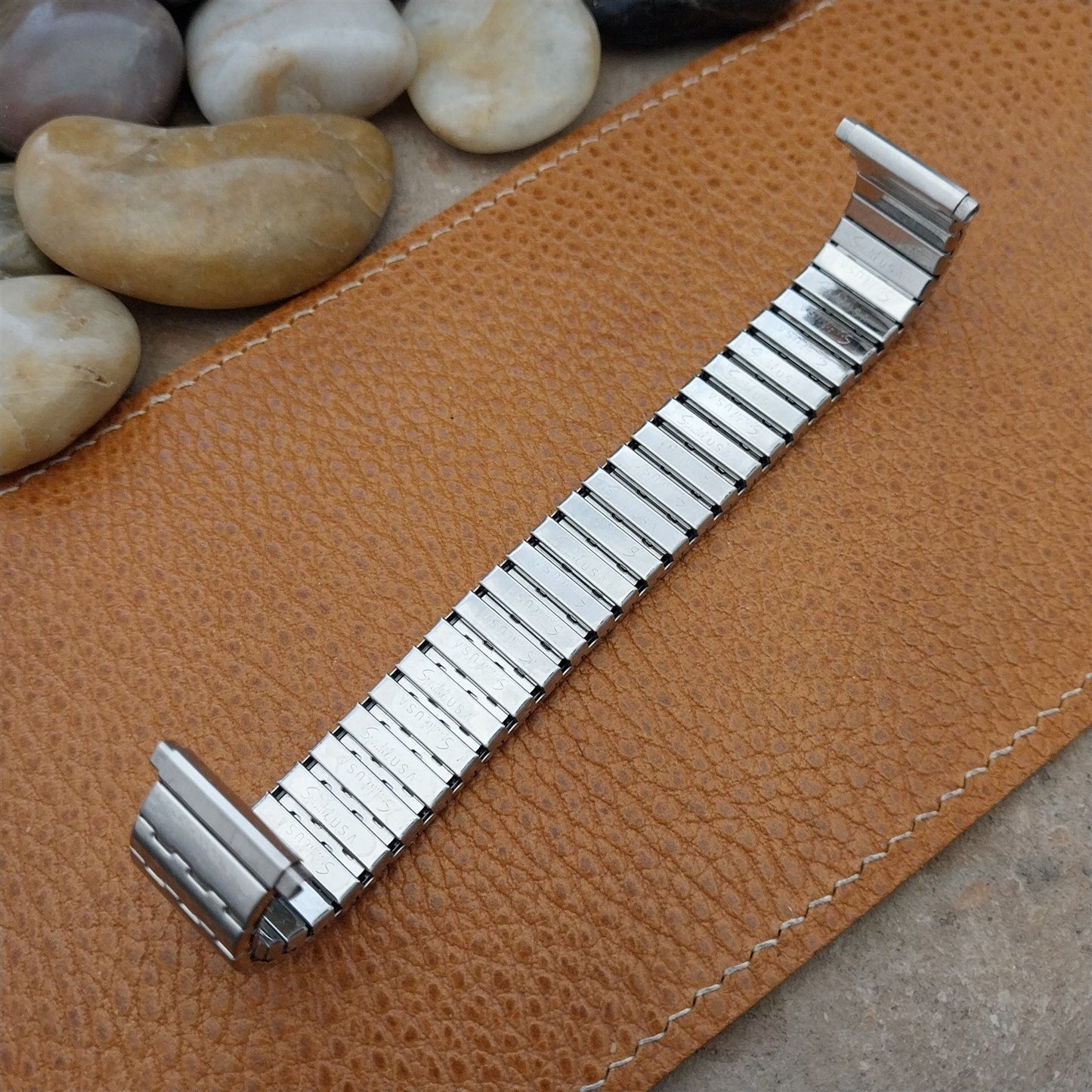 1970s Vintage Brushed Stainless Steel Speidel 16mm 18mm 19mm Unused Watch Band