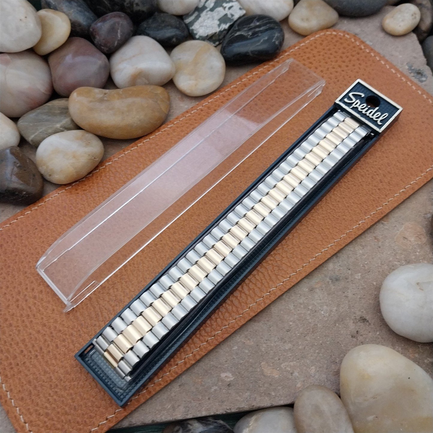 18mm 20mm 22mm Vintage Speidel Euroflex Gold & Stainless Steel Unused Watch Band