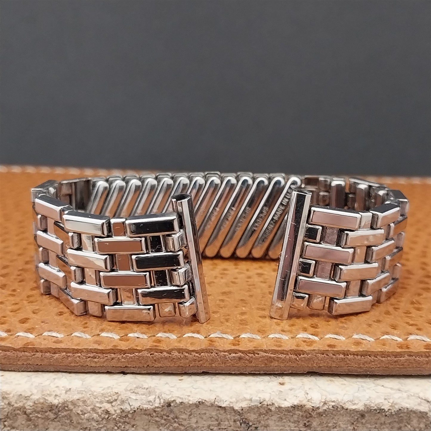 Vintage Short 1950s White Gold Fill Speidel Fort Knox 19mm 18mm 16mm Watch Band