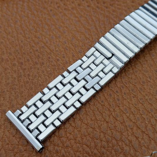 Vintage Short 1950s White Gold Fill Speidel Fort Knox 19mm 18mm 16mm Watch Band