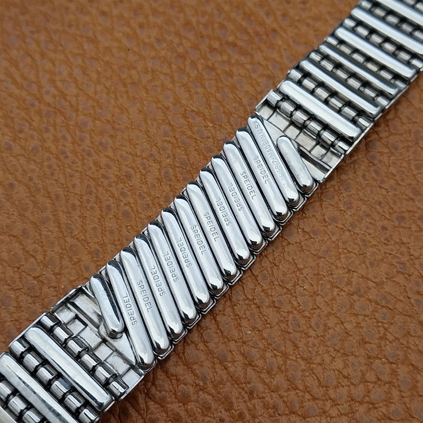 Vintage Short 1950s White Gold Fill Speidel Fort Knox 19mm 18mm 16mm Watch Band