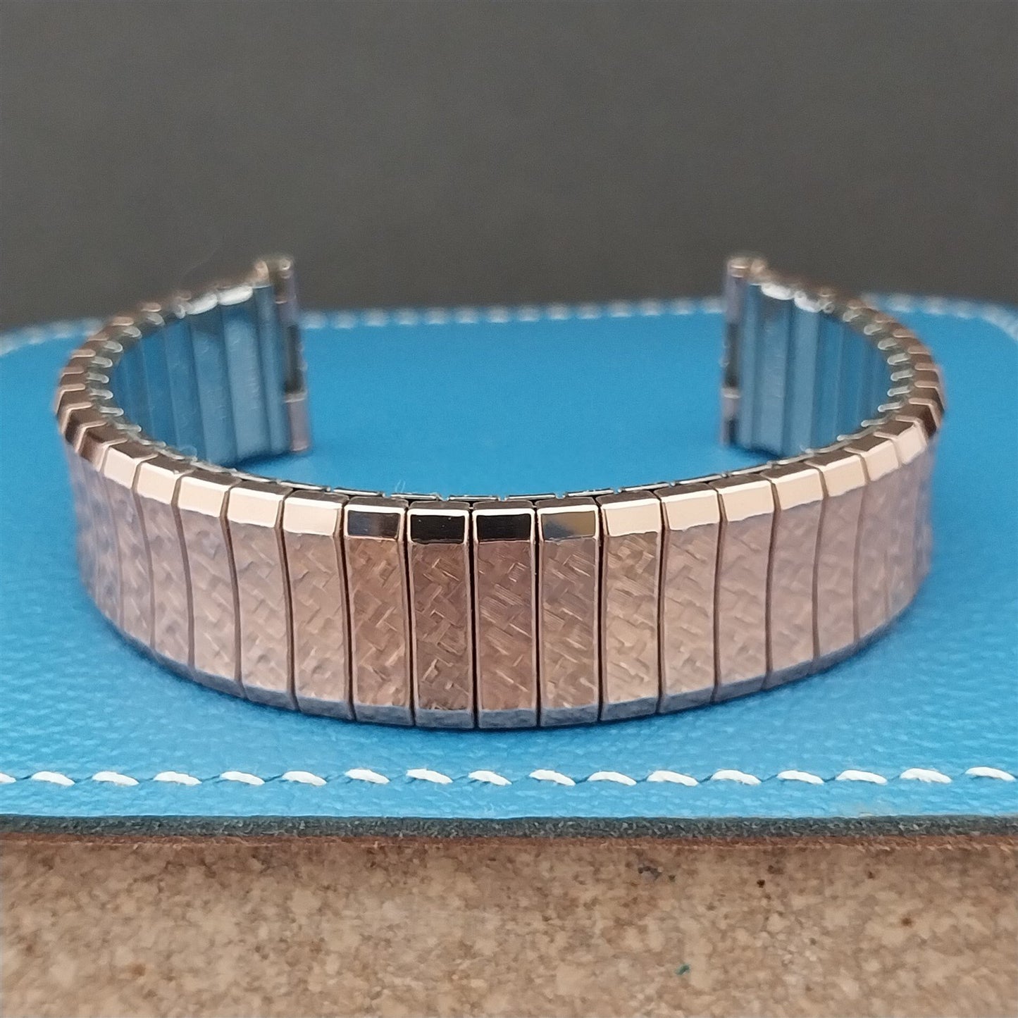 Vintage 1965 17.2mm Rose Gold-Filled Speidel Fairway Expansion Unused Watch Band