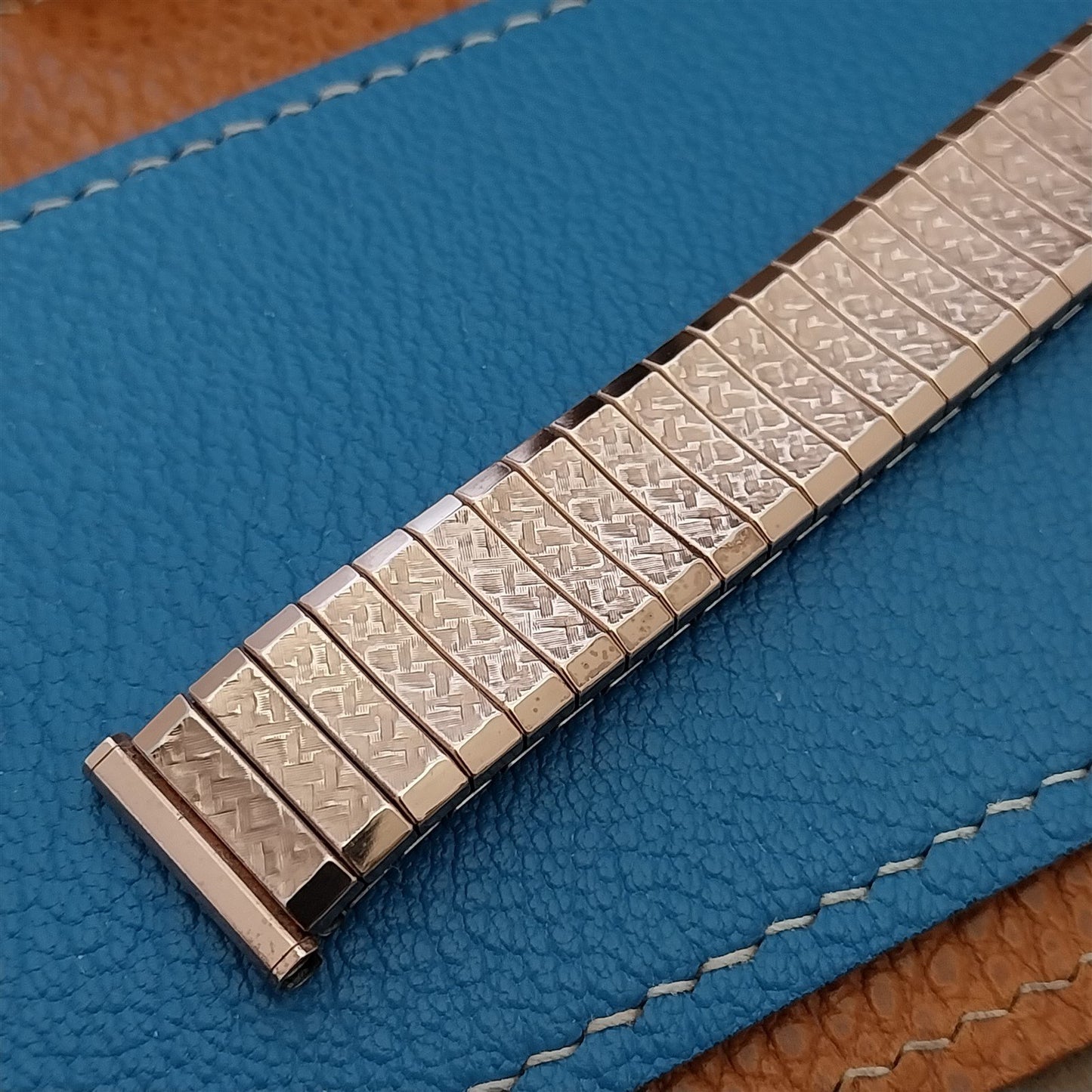 Vintage 1965 17.2mm Rose Gold-Filled Speidel Fairway Expansion Unused Watch Band